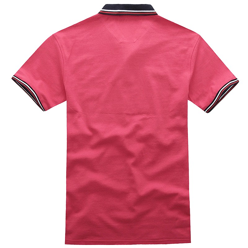 梅紅色POLO衫背面