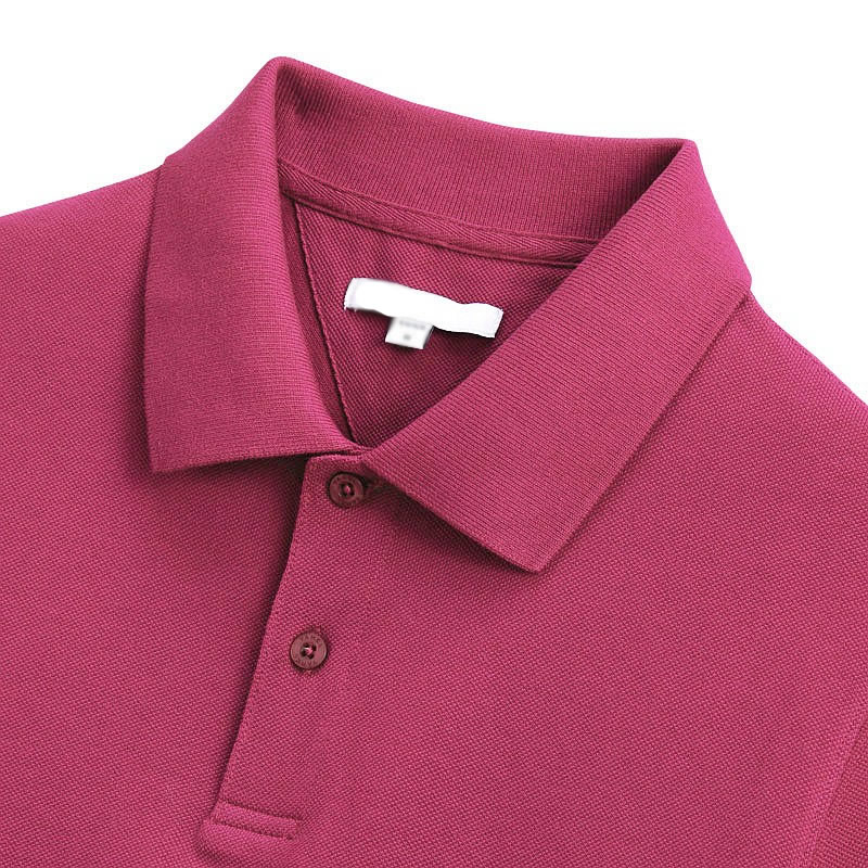 桃紅色翻領(lǐng)POLO衫