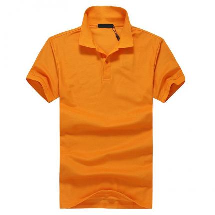 橙色男士經(jīng)典商務POLO衫 全棉材質訂做
