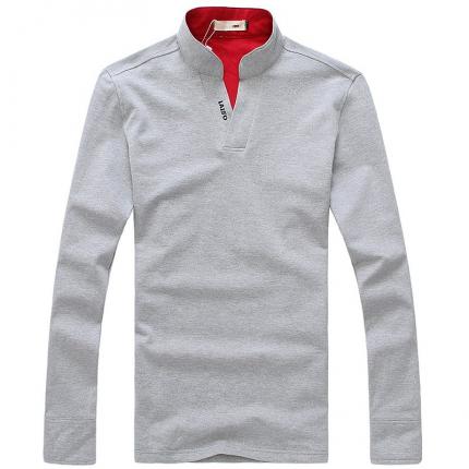 加厚珠地純棉立領(lǐng)T恤定制