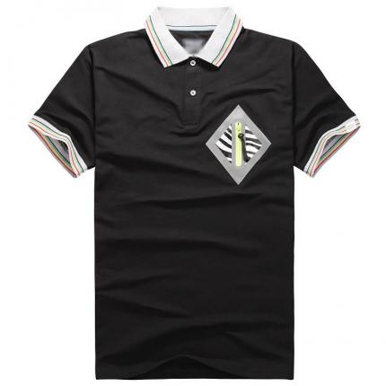 黑色男款短袖棉質T恤衫加工設計