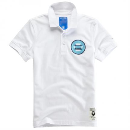 白色男款時(shí)尚印花T恤衫制作訂購