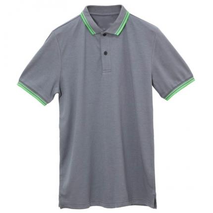 花灰色男款棉質POLO衫 廠家制作