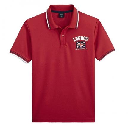 時尚繡花紅色通用尺碼T恤制作