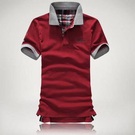 【定制】棗紅色男款全棉T恤衫印制 免費設(shè)計